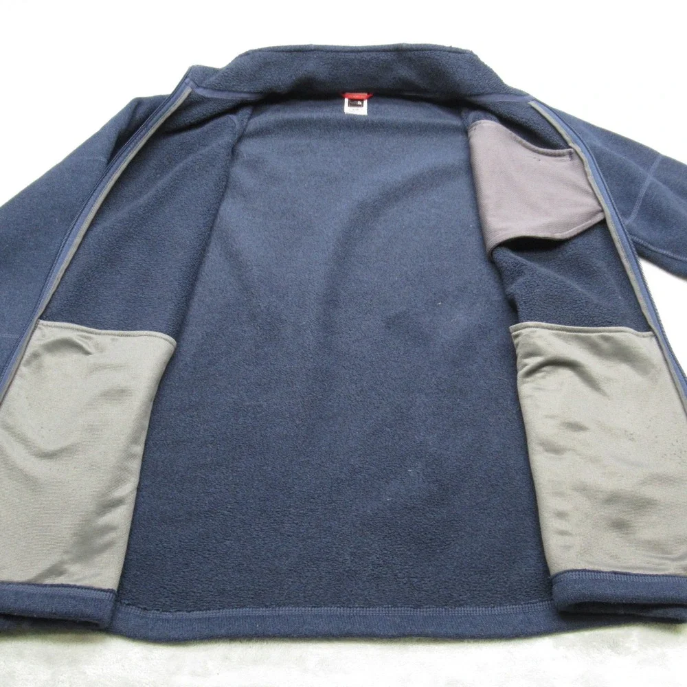 The North Face Jacket Mens XL Blue Pockets Raglan Sleeve Full Zip Fleece Outdoor